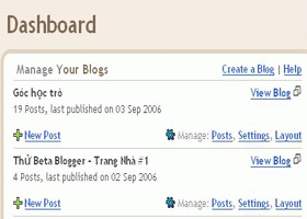 Beta Blogger – Phần I: Tổng Quan