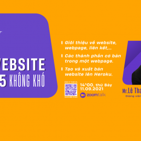 Tiết lộ không ngờ sắp bật mí tại Zoom Talk “Lập trình Website không khó với HTML5”