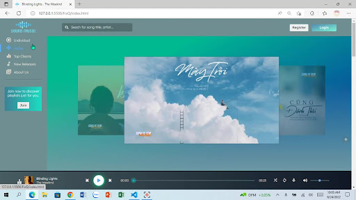 Sound Music - Website nghe nhạc trực tuyến - Đồ án HK 1 - Sinh viên FPT Aptech