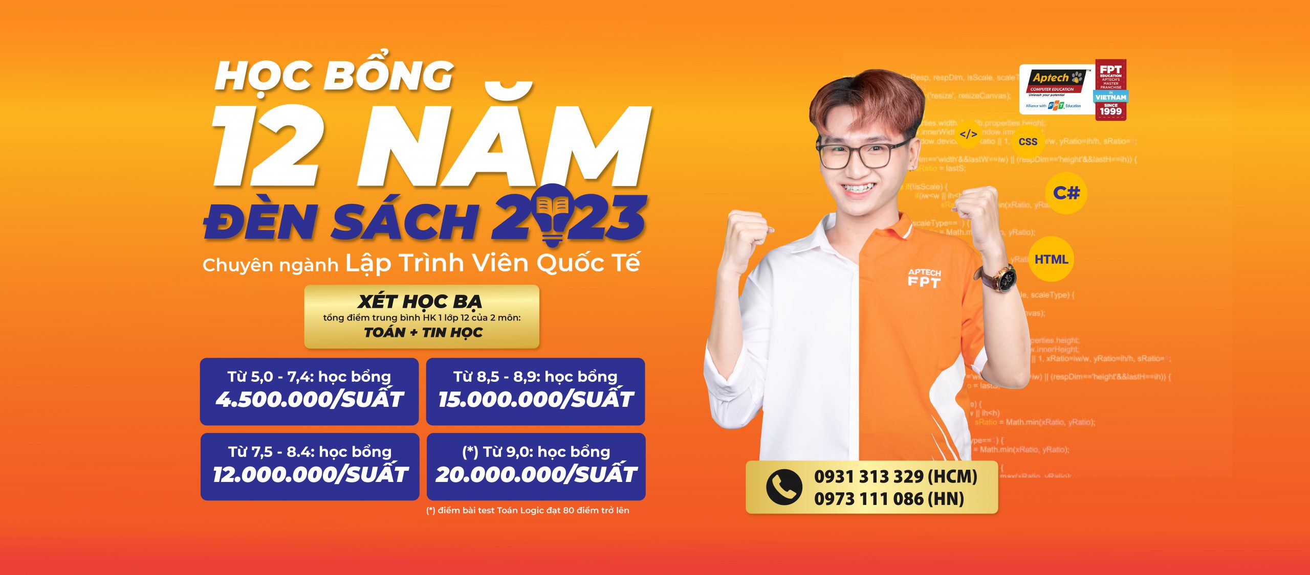 Học bổng "12 Năm Đèn Sách" | FPT Aptech