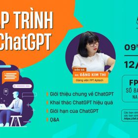 Không thể bỏ lỡ talkshow “Học lập trình hiệu quả với ChatGPT”
