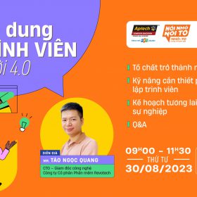 Đăng ký tham dự Talkshow “Chân dung Lập Trình Viên thời 4.0”