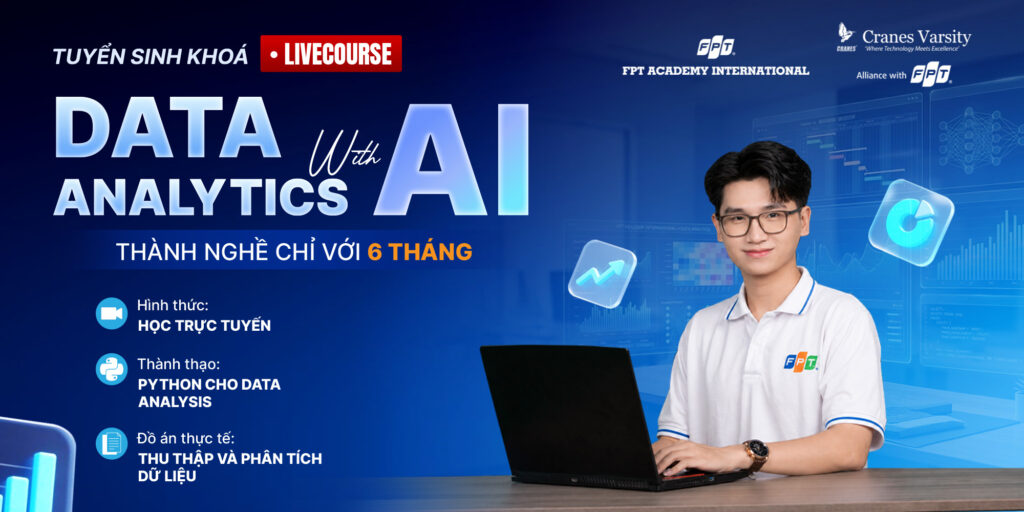 Data Analytics with AI – Học trực tuyến 6 tháng