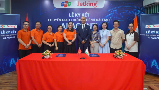 FPT hợp tác Jetking Ấn Độ chuyển giao chương trình đào tạo AI Agent