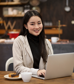 japanese woman posing restaurant 1