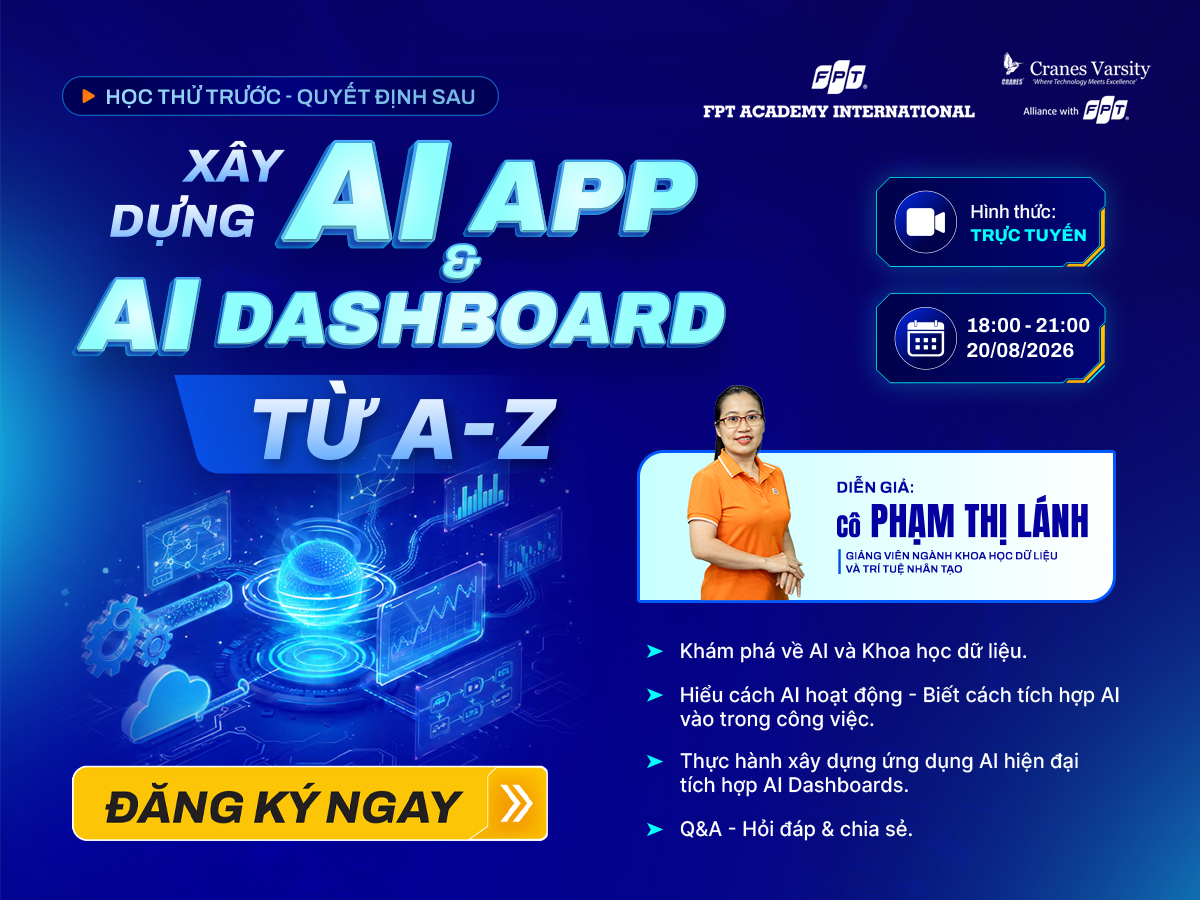 [LỚP HỌC THỬ ONLINE] XÂY DỰNG AI APP & AI DASHBOARD TỪ A-Z