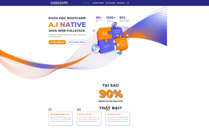 CodeGym triển khai chương trình AI-Native Java Web Full-stack Bootcamp theo hướng đào tạo cường độ cao và thực hành nghề nghiệp.