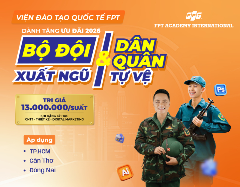 FPT Arena Multimedia học phí bao nhiêu? Bảng giá theo khu vực 2026 4 Chính sách học bổng FAI 2026 áp dụng cho nhiều đối tượng học viên tại TP.HCM, Đồng Nai và Cần Thơ.