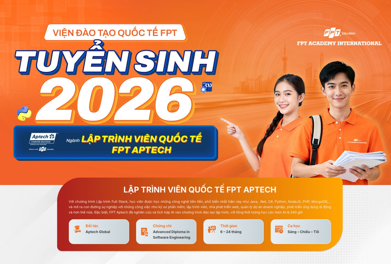 Chương trình Lập trình viên quốc tế FPT Aptech giúp sinh viên tự tin hơn khi bước vào thị trường lao động.