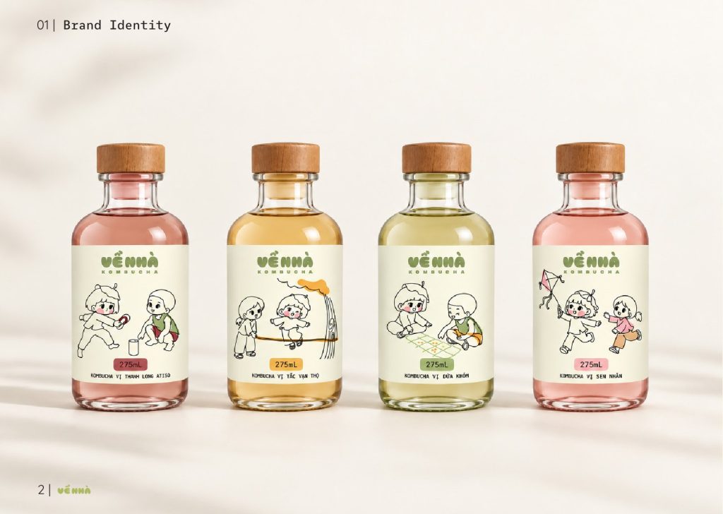 Thương hiệu trà Kombucha “Về Nhà” – Đồ án gợi ký ức tuổi thơ miền tây của sinh viên FPT Arena Multimedia