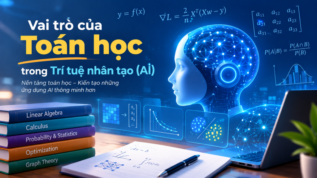 Toán học trong AI: Nền tảng giúp trí tuệ nhân tạo học hỏi và đưa ra quyết định