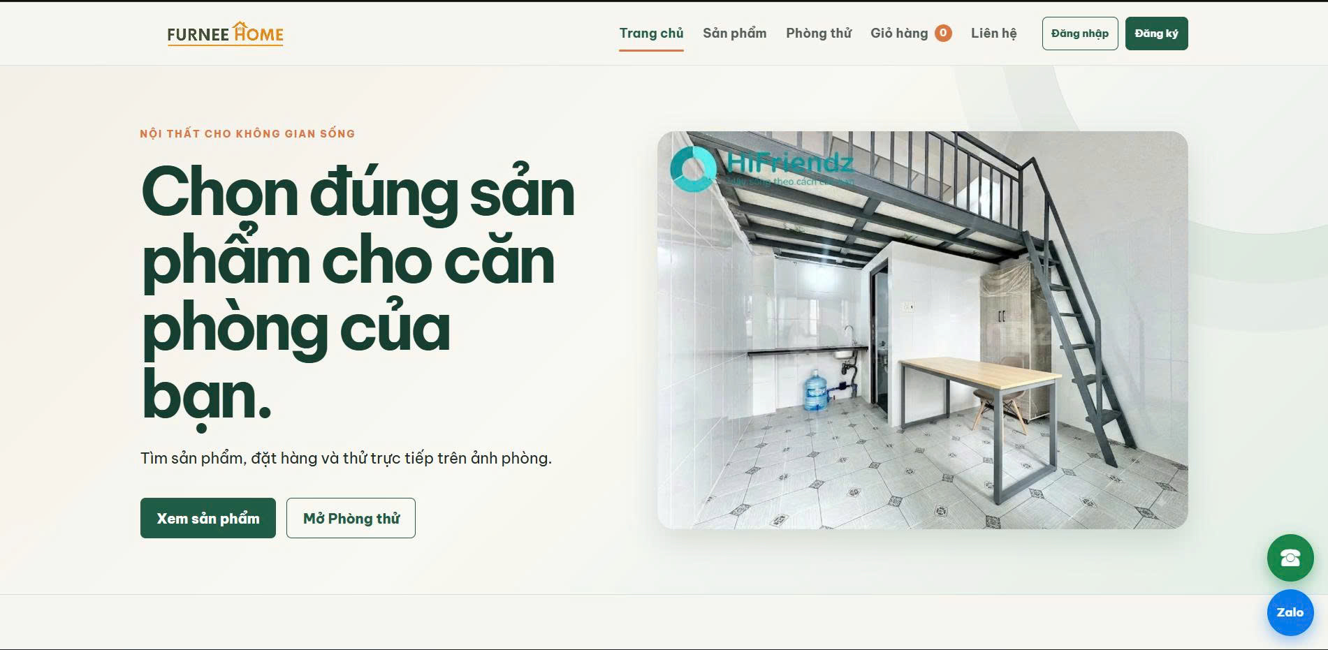 FurneeHome: Sinh viên FPT Aptech xây dựng website bán nội thất tích hợp Phòng thử AI